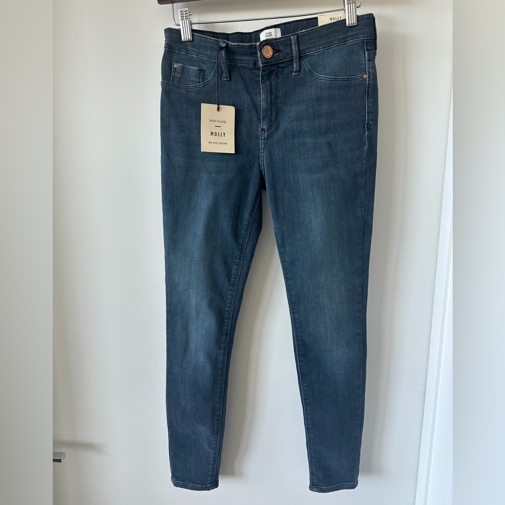 River Island Dark Blue Skinny Jeans